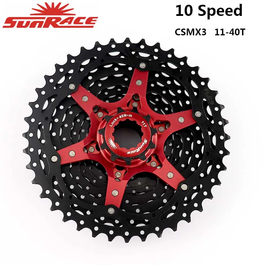 Кассета для велосипеда SunRace CSMS3 CSMX3 11-40T 11-42T 11-46T 10 скоростей широкое соотношение