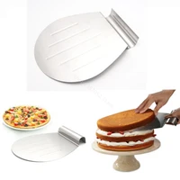 stainless steel cake shovel transfer cake tray moving plate cake lifter bread pizza blade baking dessert tools pastry scraper