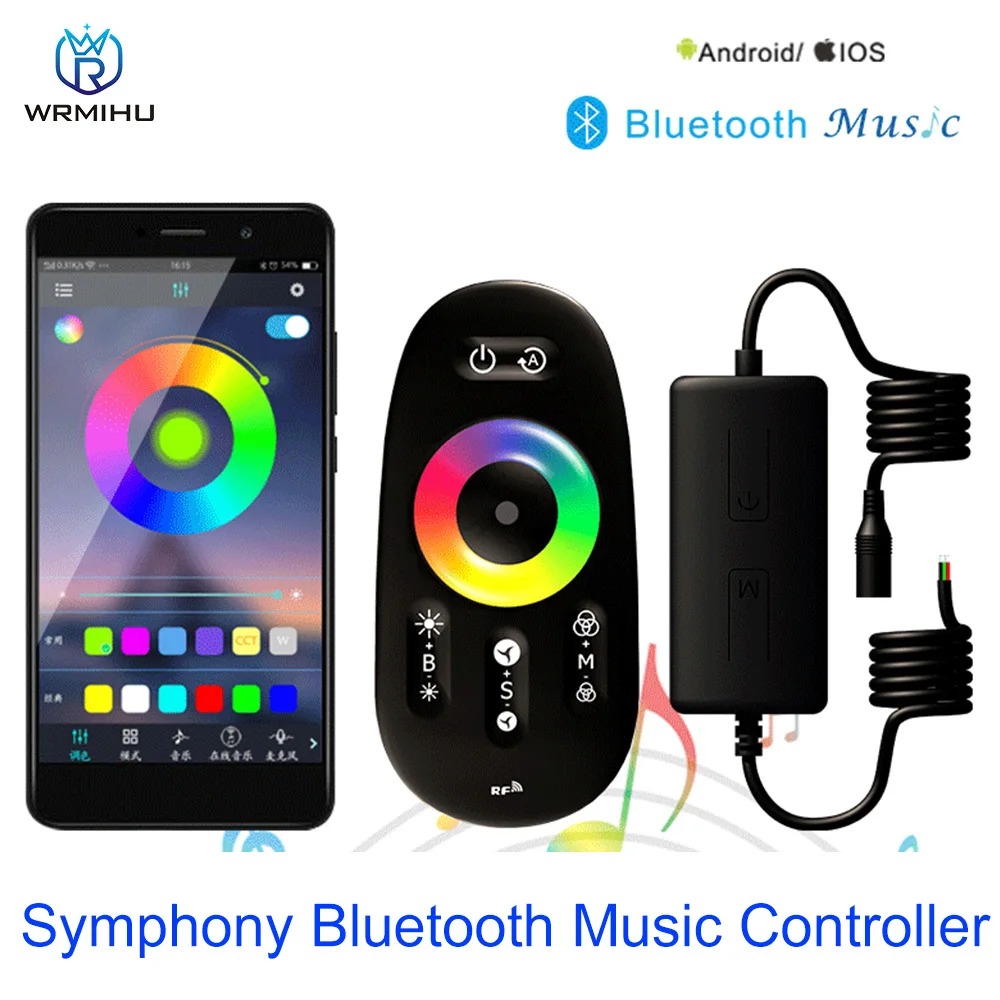 

DC5-24V Mini RGB Touch Music Symphony Controller RF Remote Smart APP Control Suitable For 2812 2811 Led Light Strip