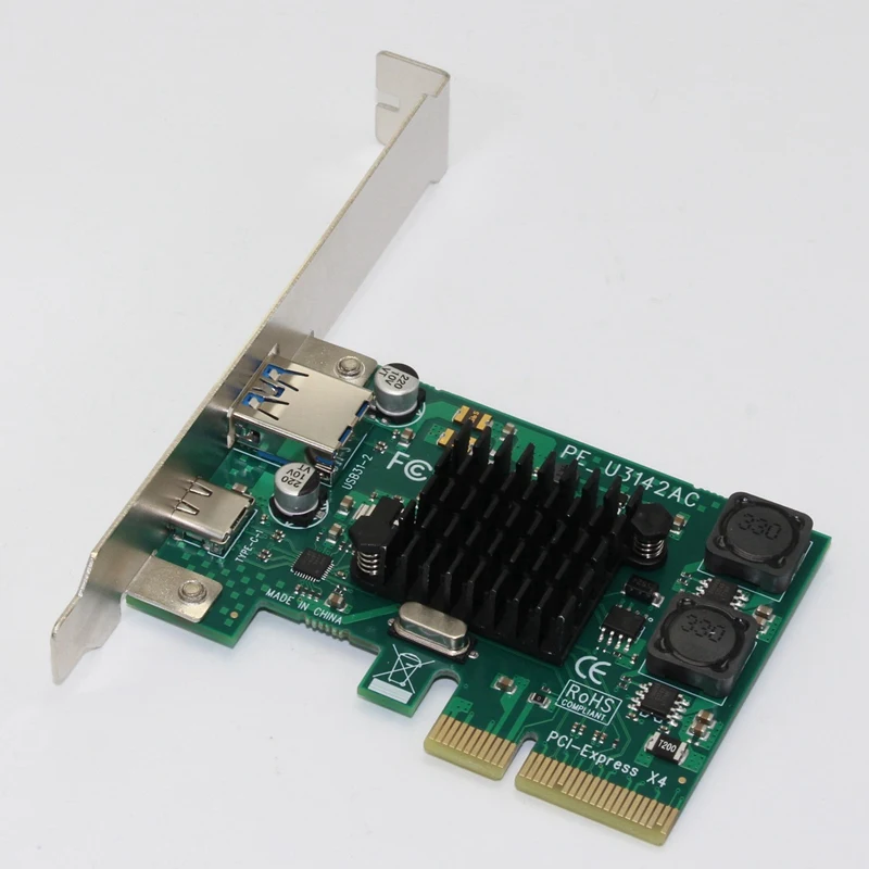 Компьютерная шина PCI-E 4X PCI Express USB 3,1 Тип C карты расширения с 15 пин PCIe конвертер