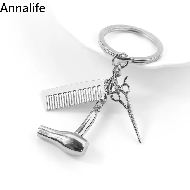 Новинка 2019 мужские инструменты для парикмахерского магазина брелок ключей фен