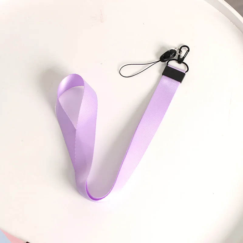 Purple Long Новое поступление,, полиэстер, однотонный цвет, для сотового телефона, на шею, ремешок, на шею, на лямках, на лямках, или на смартфоне, брелок для ключей, ID карты - Цвет: Purple Long
