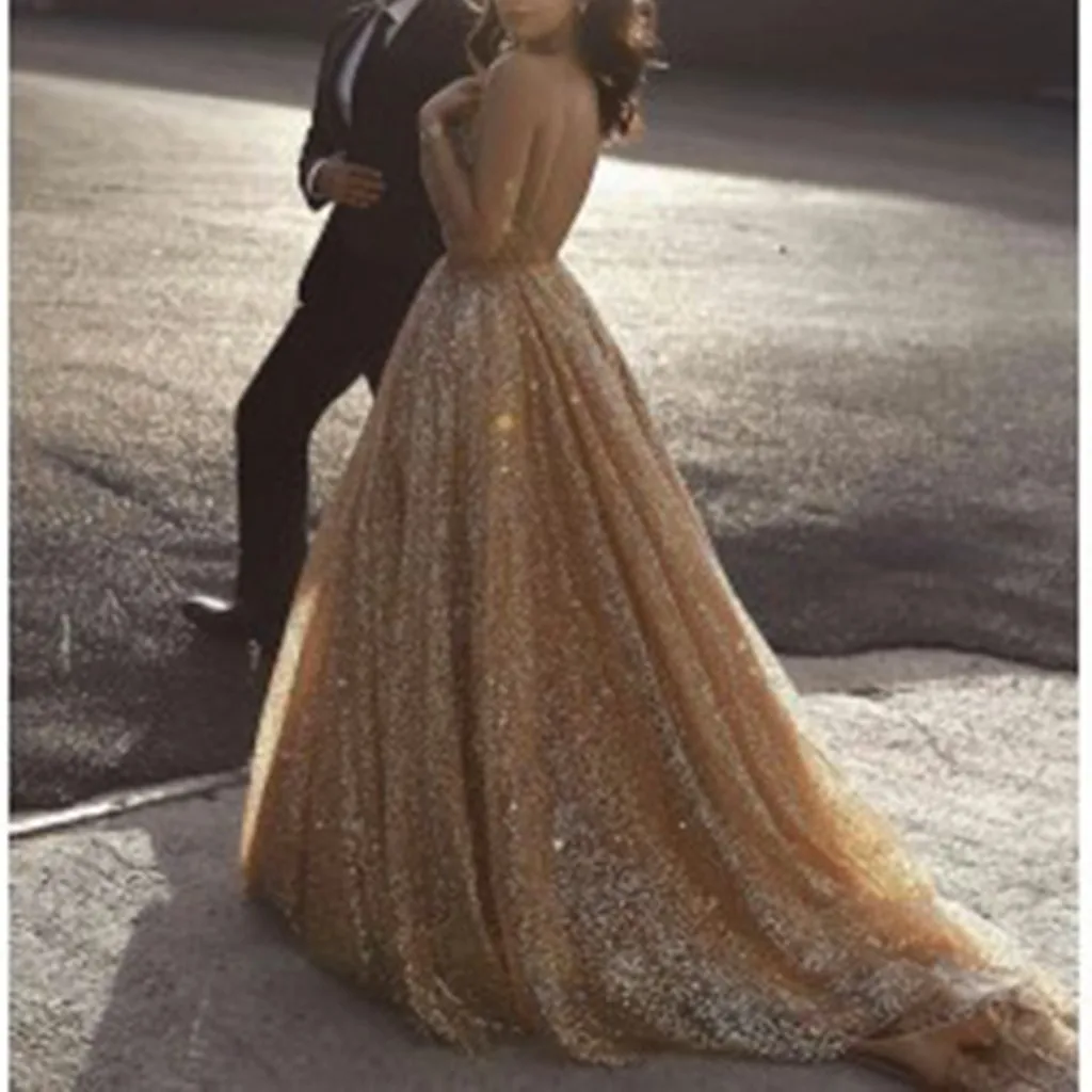 Женское платье без рукавов JAYCOSIN Золотое длинное однотонное на бретельках с