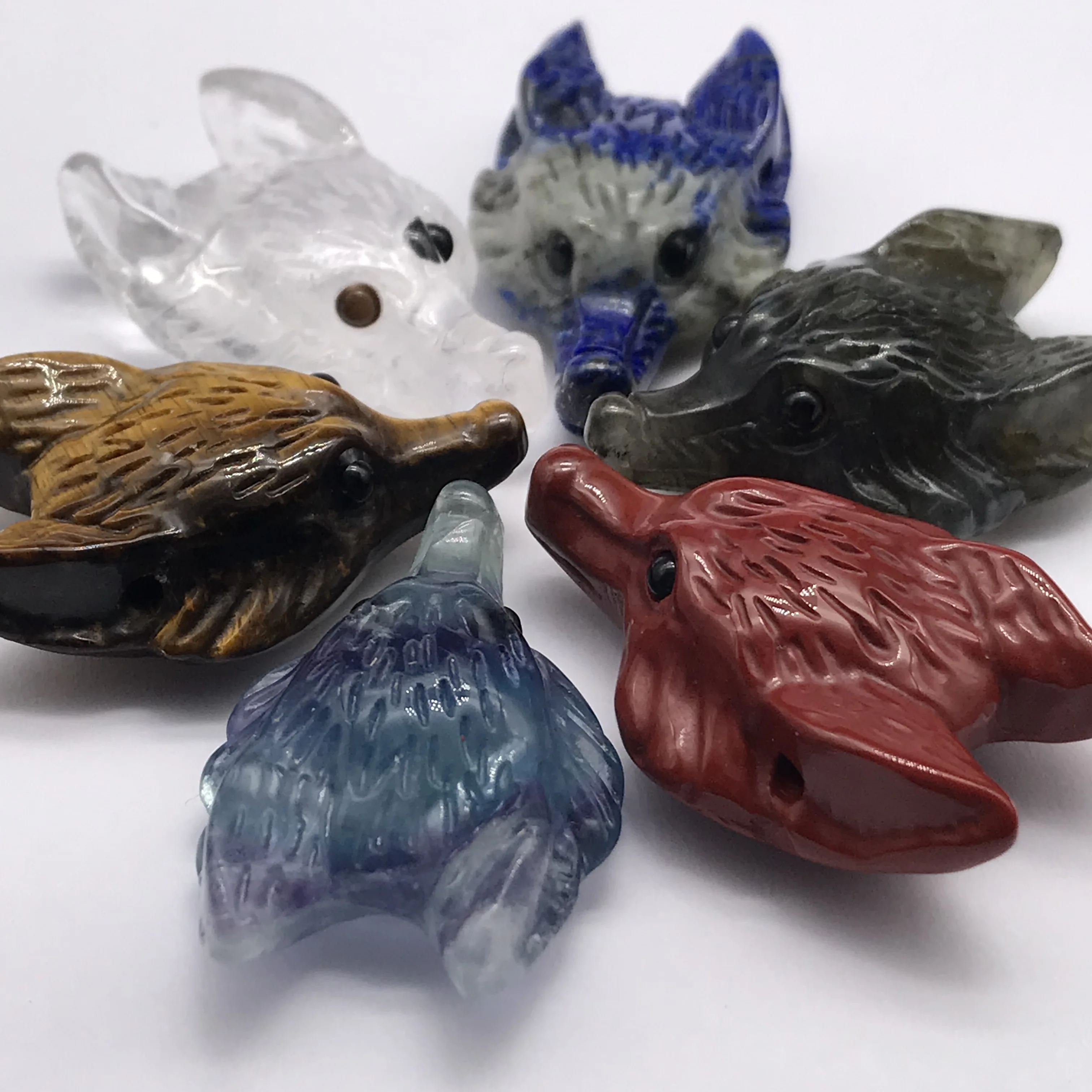 

Природный кристалл лиса голова аксессуары DIY ручной работы Исцеление Кристалл животных Ювелирные изделия кварц Рейки Кристалл украшения д...