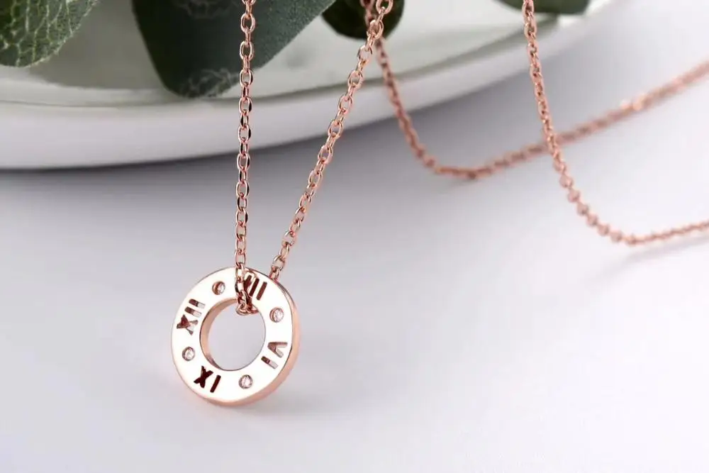 TSHOU316 письмо в романском стиле ожерелье Романтика чистый 925 серебро Цепочка