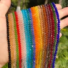 Хрустальные бусины 2, 3, 4 мм, граненые стеклянные бусины с колесами для изготовления ювелирных изделий, подвеска сделай сам, аксессуары для ожерелья, оптовая продажа