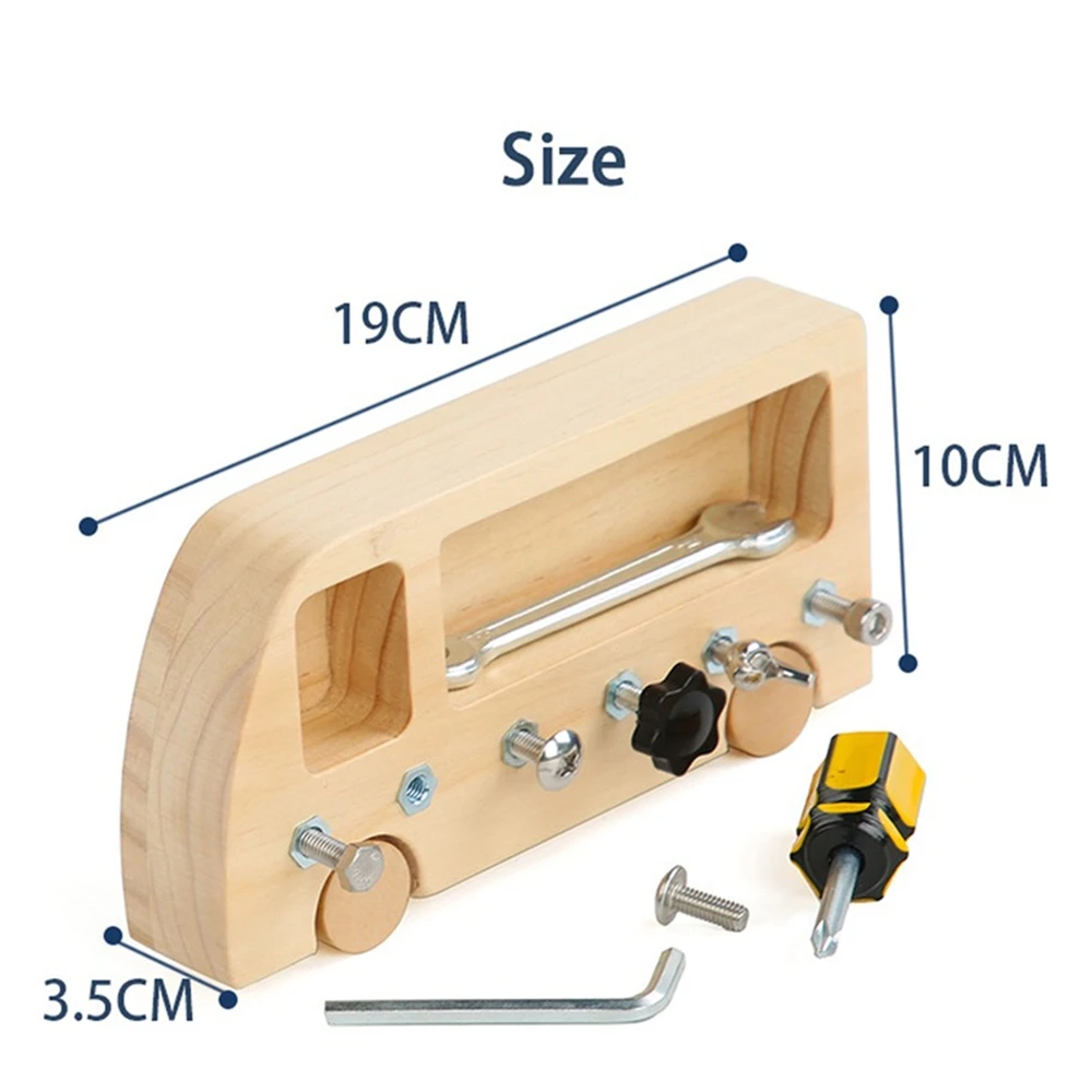 

Wooden Screw Driver Board Basic Skills Bead Game Nuts Screw Bolts Set Birthday Gifts Child Screwdriver Board Montessori Toy