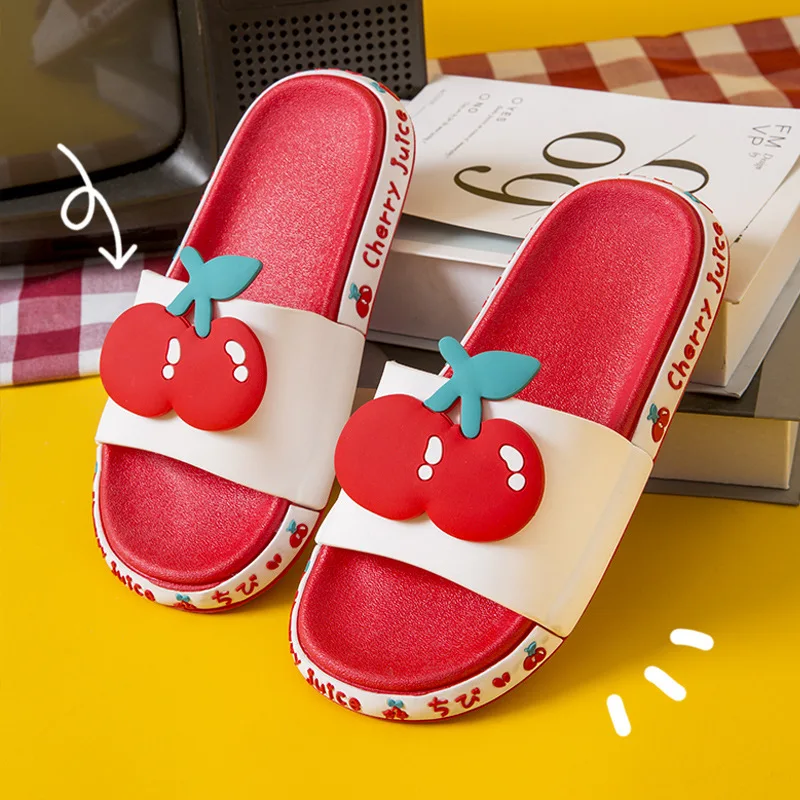 

Fruit Slippers Women's Summer Flip-Flop Sandals 2021 Thick-soled Casual House of Sunny Kawaii Home Soft