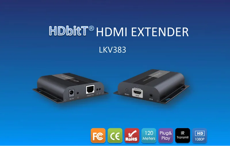 120 м HD 1080P HDMI-совместимый удлинитель с IR Over CAT6 RJ45 Ethernet-кабель с поддержкой HDMI-совместимый 3D для HDTV DVD-плеера