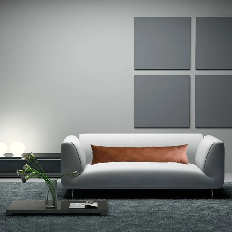 Толстый чехол для поясничной подушки из искусственной кожи декоративный дивана