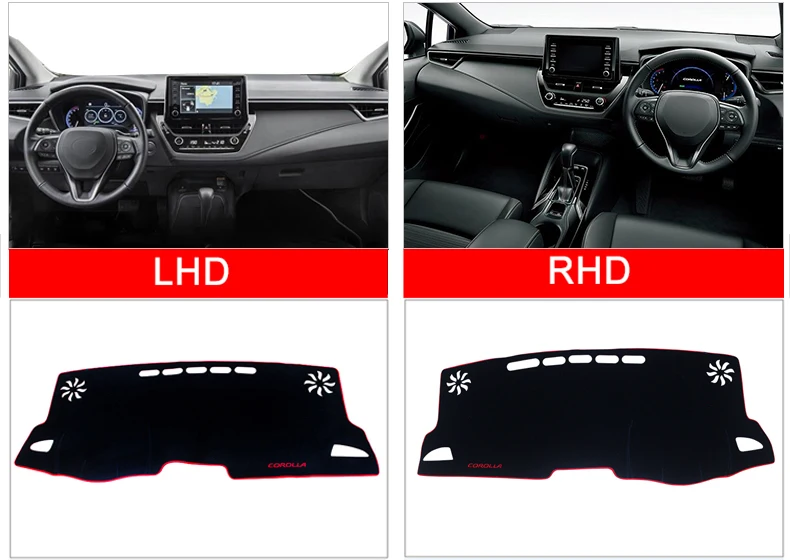 Чехол для приборной панели автомобиля Toyota Corolla, коврик для приборной панели, защита от солнца, защита от УФ-лучей, аксессуары