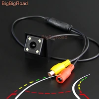 bigbigroad car intelligent dynamic track rear view parking ccd camera for ssangyong korando new actyon night vision waterproof