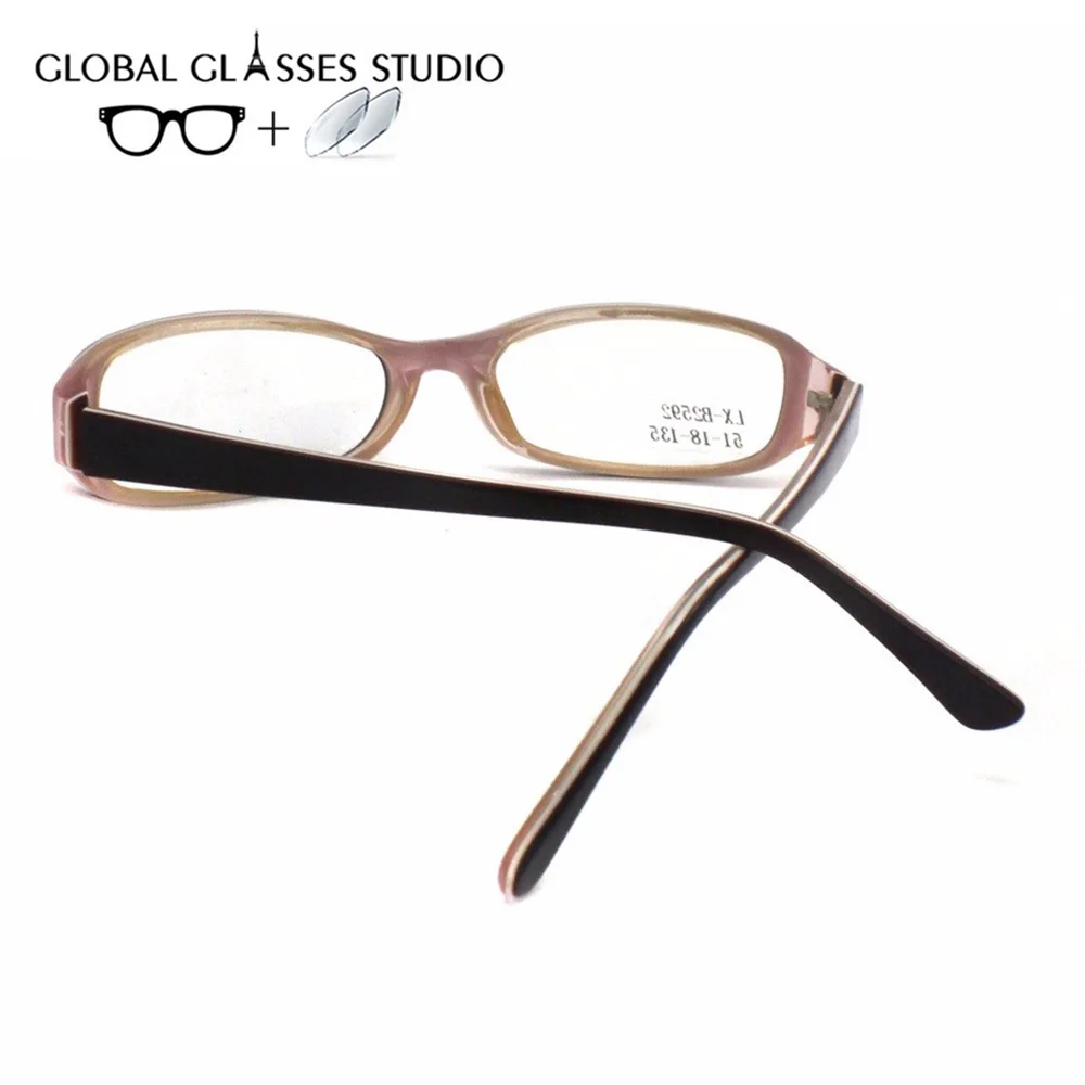 

Candy Color Acetate Eyeglasses Women Brown on Crystal Students Glasses Myopia Reading Optical Eyewear LX-B2592