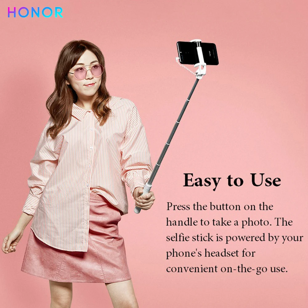Штатив для телефона HONOR Selfie Stick штатив смартфона с Двойным Зажимом раздвижной