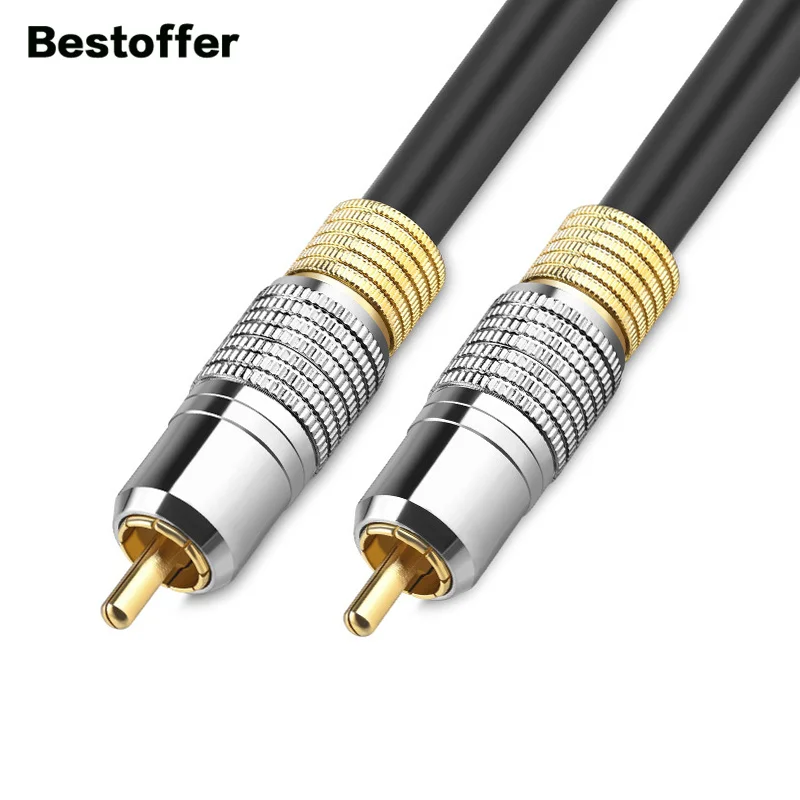 

RCA Optical Fiber HIFI Digital Audio Coaxial Cable 75Ω SPDIF Subwoofer Lotus Line 1.8M/3M/5M/10M