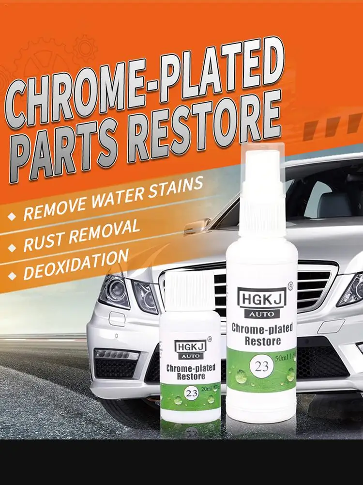 

HGKJ-23 Chrome Refurbishment Agent Car Rust Remover Spray Metal Surface Chrome Paint Car Maintenance Iron Powder Cleaning Rust