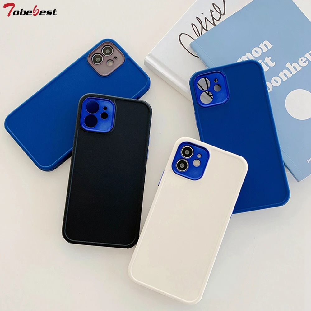 Однотонная Защитная крышка для камеры Tobebest чехлы телефонов iphone 12 11 pro max X XS XR 8 Plus