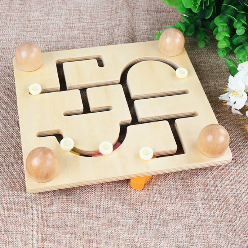 Деревянный лабиринт для поездок в городе пазл раннего развития доска захвата рук