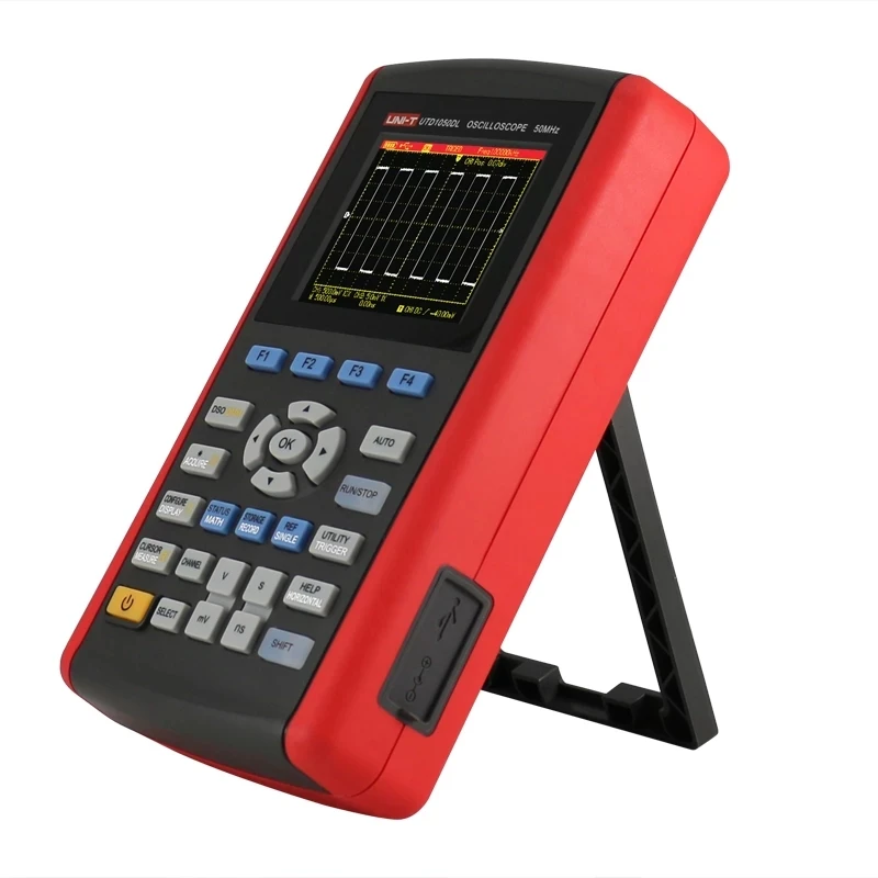UNI T UTD1025CL 3 5 дюймовый портативный осциллограф цифровой Цвет ЖК дисплей 50 МГц