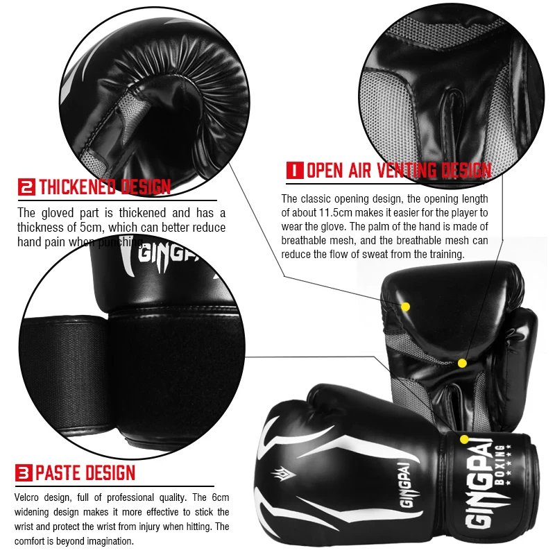 Женские/мужские боксерские перчатки кожаные MMA Muay Thai Boxe De Luva Mitts Sanda для взрослых 8