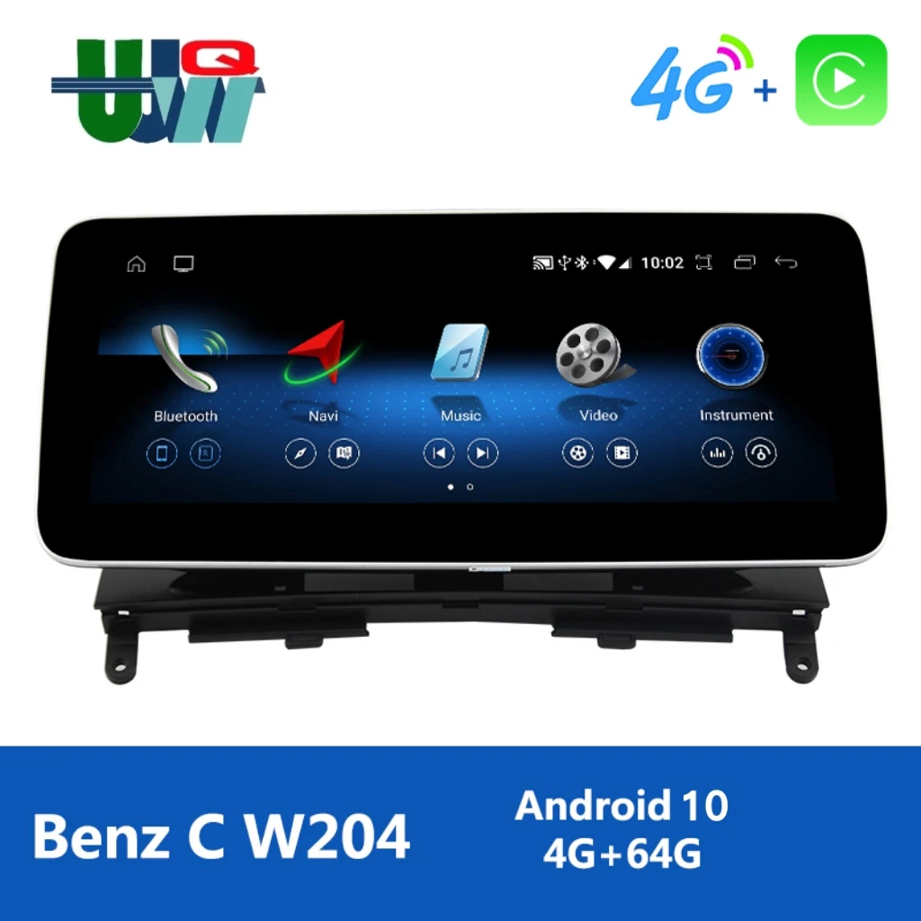 

UJQW 2 Din Android 10.0 Car Multimedia Player Bluetooth Radio For Mercedes Benz W204/S204 2007-2010 Carplay Auto GPS Navigation