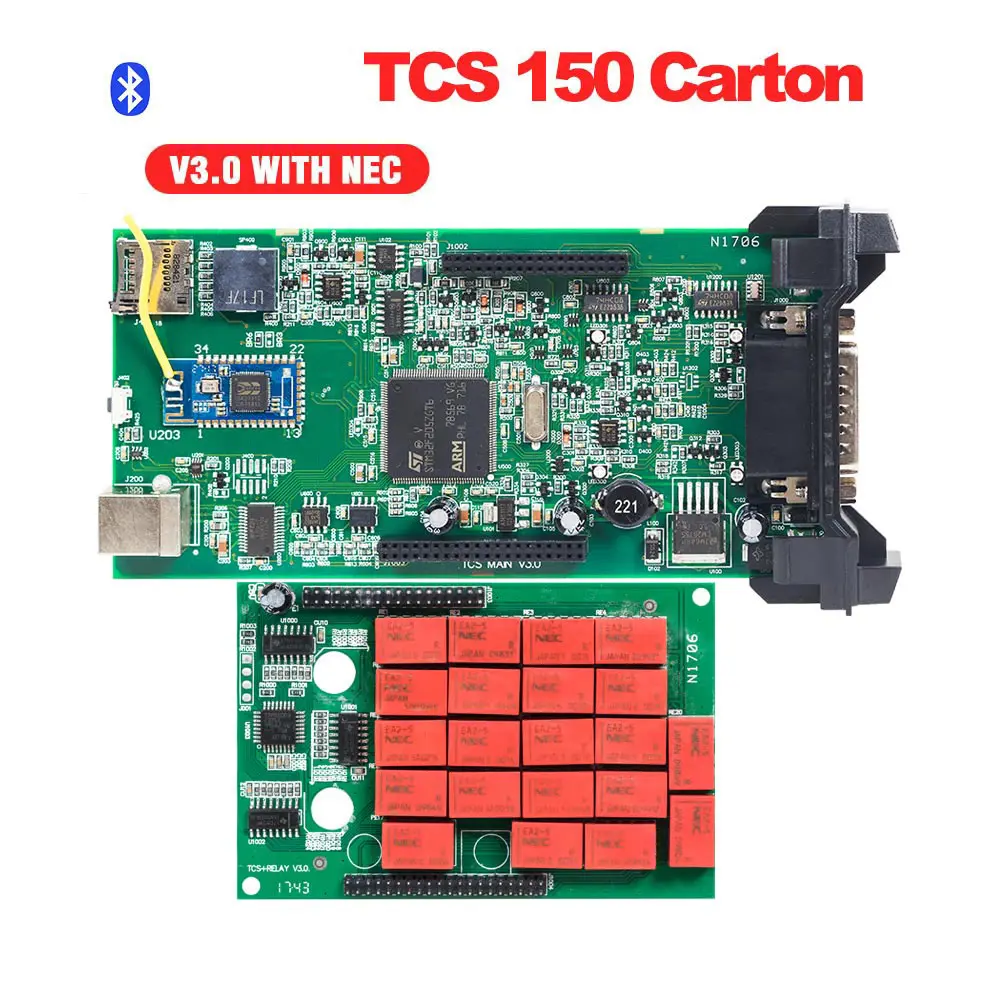 Type 7 Двойной зеленый pcb Bluetooth, протокол CDP TCS PRO с. r1 keygen программное обеспечение автомобиля грузовик диагностический инструмент multidiag pro Лидер продаж - Цвет: Type 7