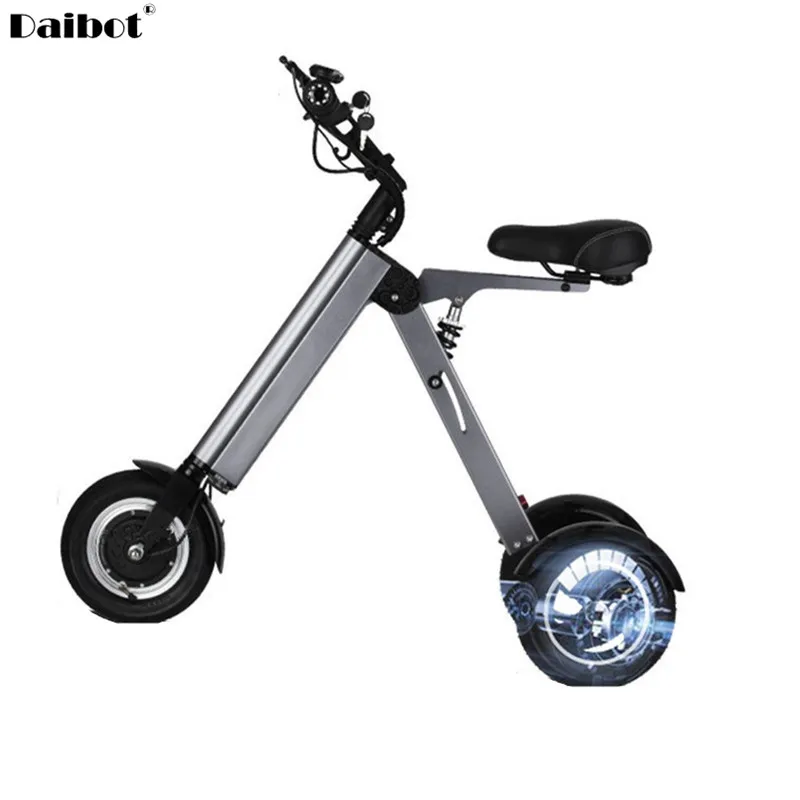 

10 Inch Foldable E Scooter Three Wheels Electric Scooters 36V 250W Gray/Black Portable Electric Adult Tricycle