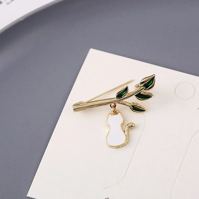 2019 Новинка Лидер продаж модные милые веточка кошка Минимальный Pin девочек на