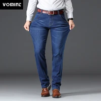 vomint mens jeans business regular straight full lenght jean casual denim trousers elasticity stretch fabric pant