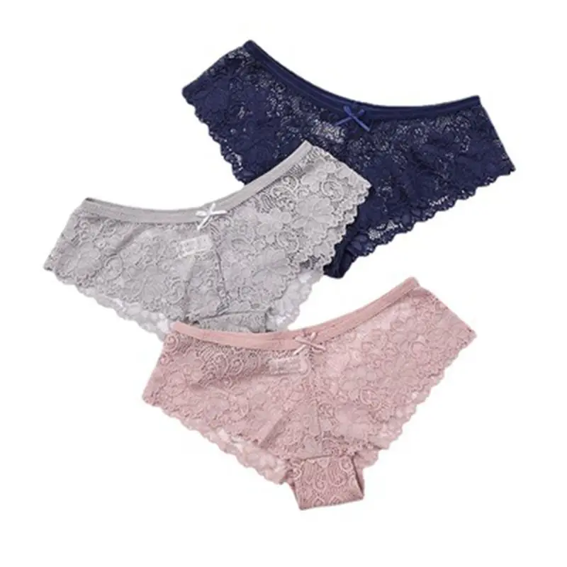 

Ladies Lace Panties Women's Sexy Transparent Panties Lace Hollow Underwear Panties Low-waist Pure Cotton Girly Panties