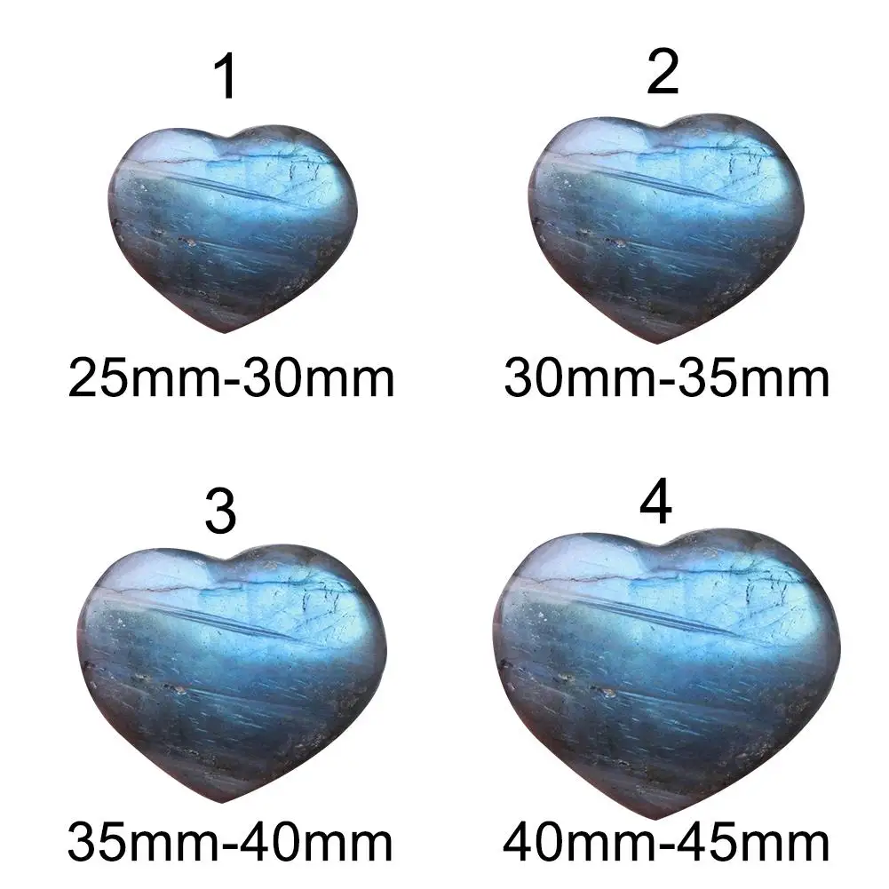

1 Pc Romantic Heart Shape Faux Labradorite Stone Specimens Collection Birthday Gift Fish Tank Decorating Stone Ornament