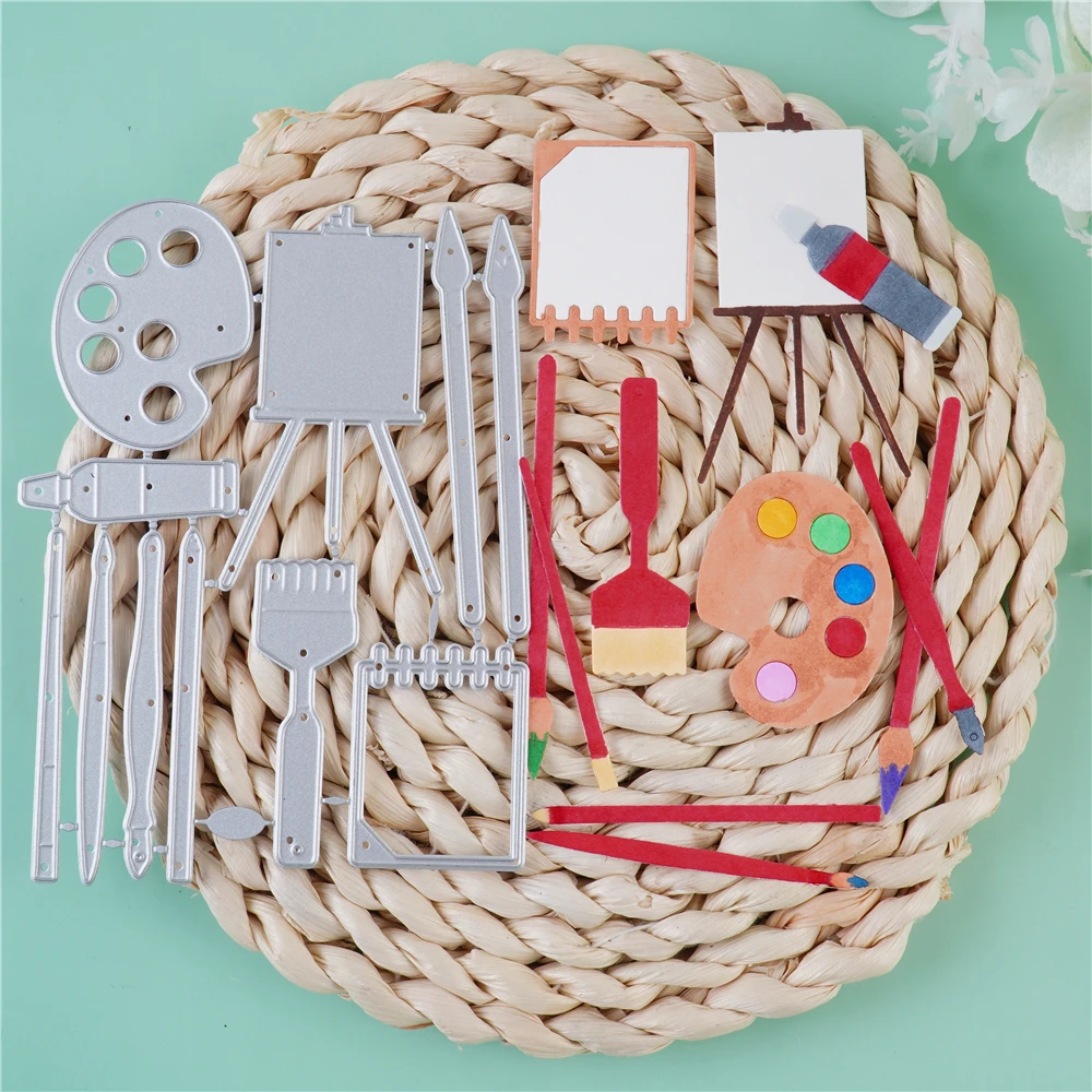 InLoveArts Color Palette Painting Metal Cutting Die Scrapbooking For Making Cards Paper Craft Card Emboss Blade Punch Stencils | Дом и сад