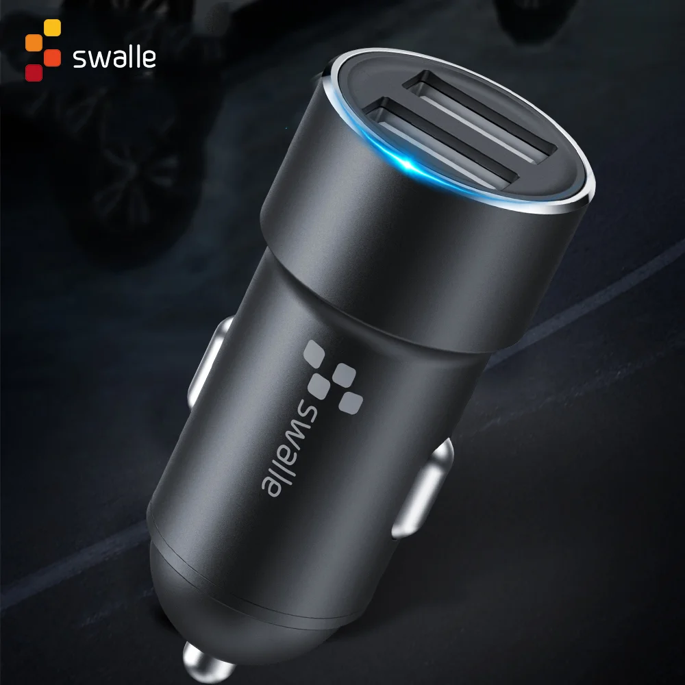 Swalle новинка мини двойной USB автомобильное зарядное устройство 3.4A порт быстрое