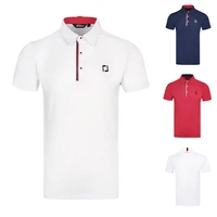 golf wear mens short sleeve outdoor leisure sports t shirt polo paul shirt breathable quick dry golf top