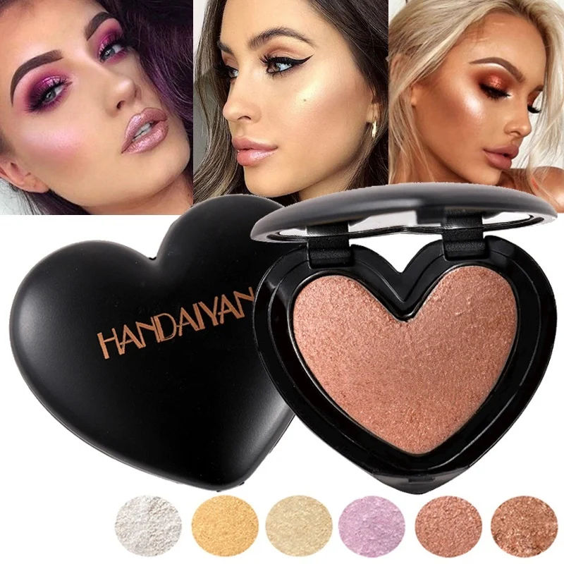 1 коробка хайлайтер палитра пудра бронзатор в форме сердца пигмент контур