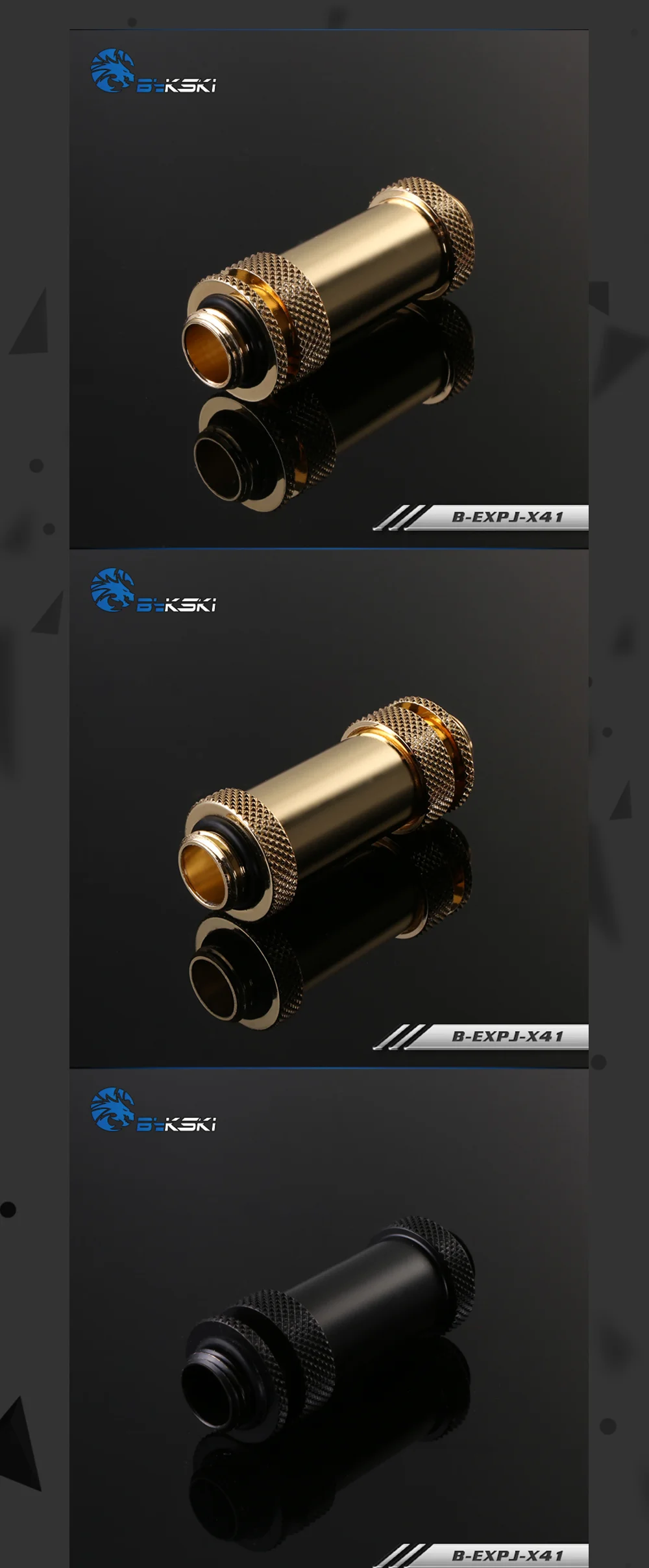 Bykski B-EXPJ-X41, 41-69 мм штекерные фитинги переменной длины, многоцветные G1/4 штекерные фитинги, для SLI CF