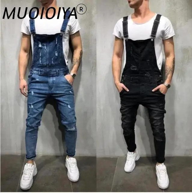 

Мужские рваные джинсовые комбинезоны, роскошная брендовая уличная одежда, потертые джинсовые комбинезоны, сломанные комбинезоны, мужские ...
