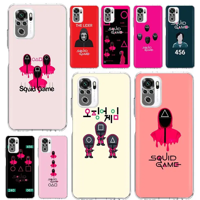 

Squid Game Silicon Phone Case Funda For Xiaomi Redmi Note 10 Pro 8 9 Pro 9S 10S 8T 8A 9A 9C 7 7A 6 6A K20 K30 Cover Coque Capa