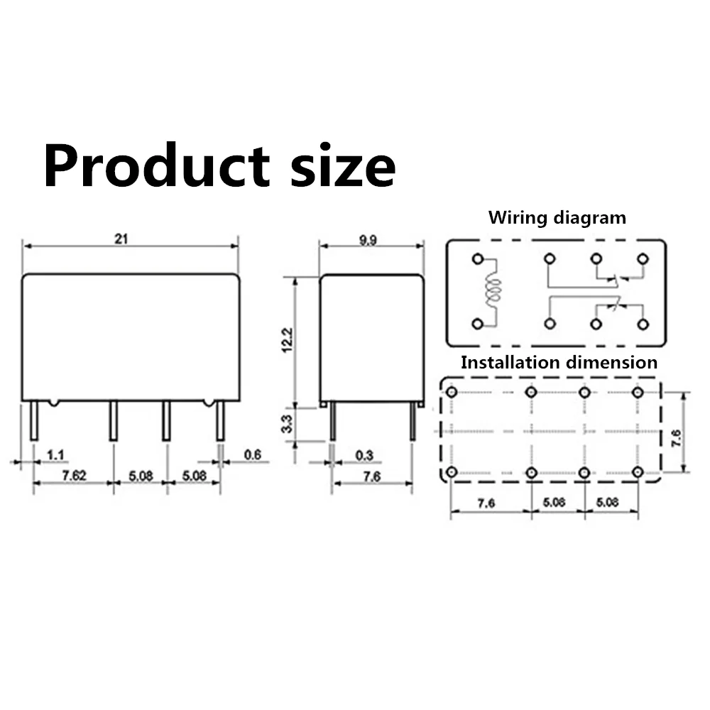 5 шт. реле HK19F-DC3V-SHG HK19F-DC5V-SHG HK19F-DC12V-SHG HK19F-DC24V-SHG HK19F 3V 5V 12V 24V 8PIN