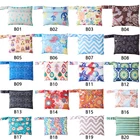 ALINAPPY 5 шт. Водонепроницаемый пуль Мини водонепроницаемая сумка для менструального колодки, тканевые гигиенические прокладки сумки с щелчковой ручкой, печатных сумка из узорчатой ткани 14*18