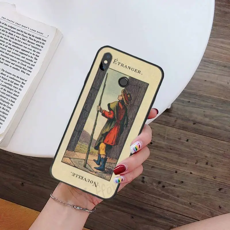 

Tarot Egyptien de Dusserre Retro Art Phone Case For Xiaomi Redmi note 7 8 9 t k30 max3 9 s 10 pro lite