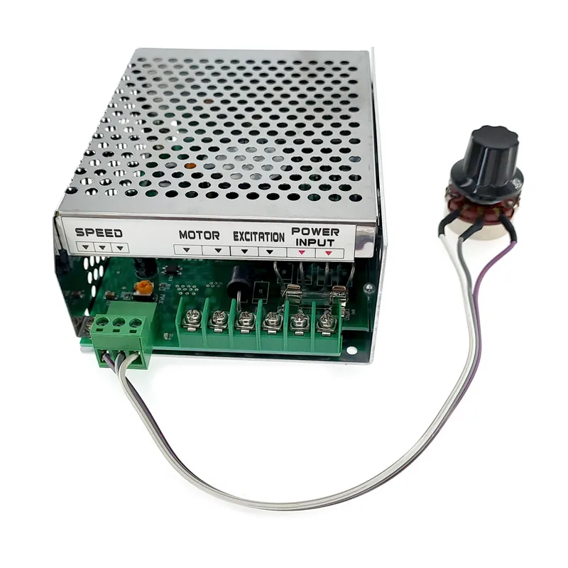 Regulador de Velocidade Pwm de Wk611 para o Controlador de Velocidade da Fonte de Controle do Motor 0110vdc Apropriado para a Entrada 110v220vac 6a do Motor do Eixo Controlador do motor