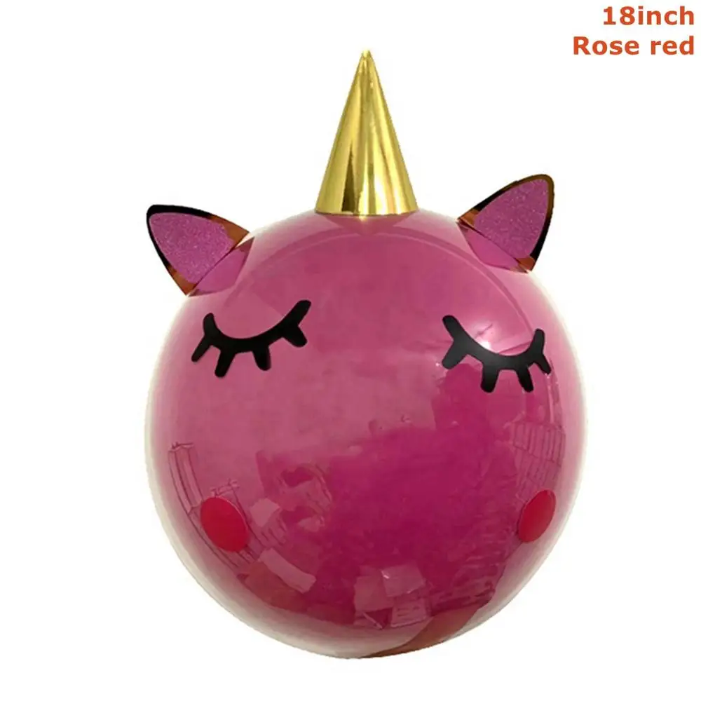Round Balloons 2 Taoup 1 шт. ручной мультфильм Единорог воздушный шар из фольги аксессуары для животных милый счастливый Единорог День рождения Сувениры Единорог воздушные шары - Цвет: Round Balloons 2