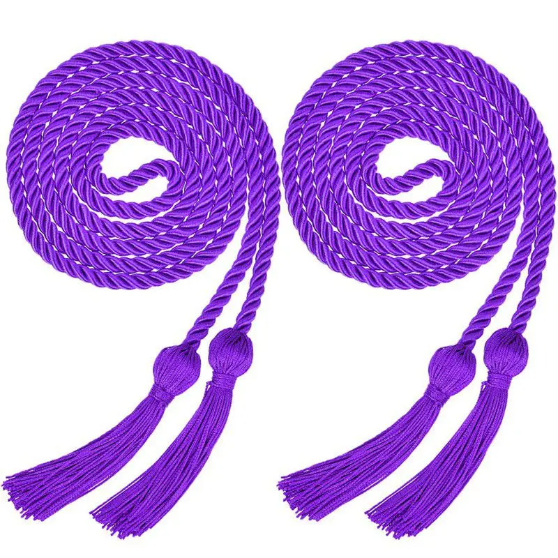 

2PiecesGraduationCordsPolyesterYarnHonorCordWithTasselForGraduationStudents