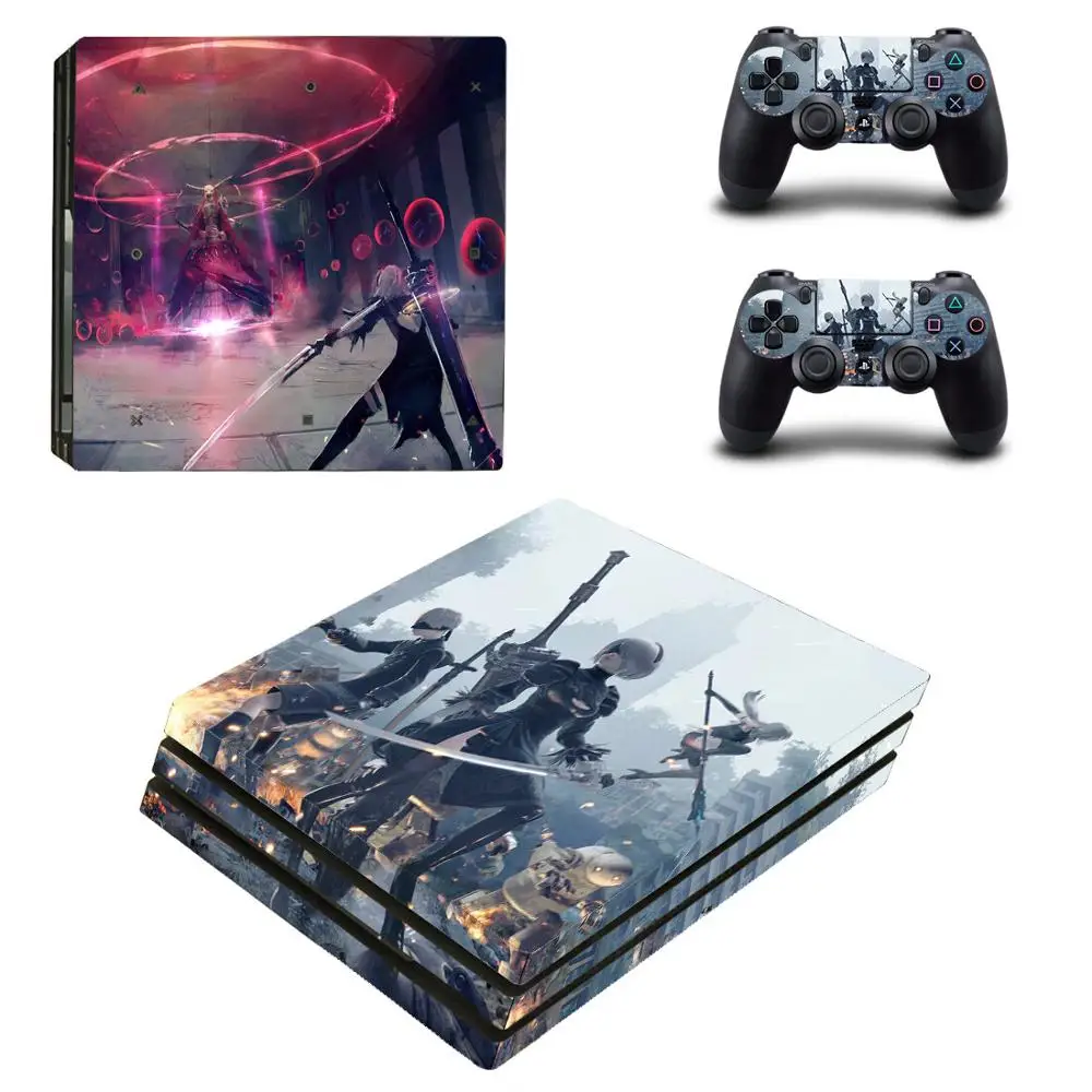 NieR Automata PS4 Pro Stickers Play station 4 Skin Sticker Decal For PlayStation Console &amp Controller Skins Vinyl |