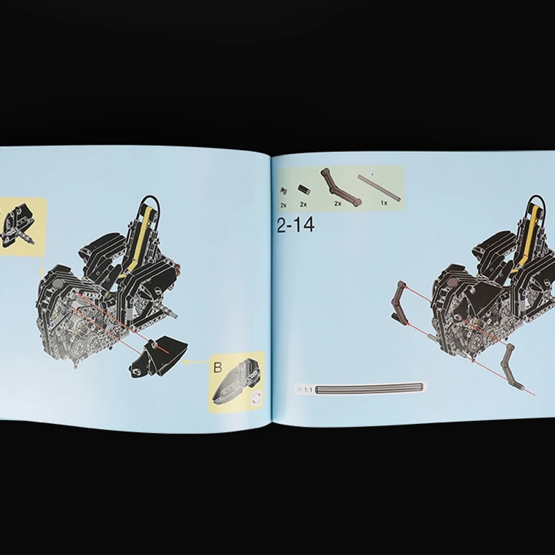 

853PCS AssembledLocomotive Heavy Tricycle Model Building Blocks Educational Toy Car