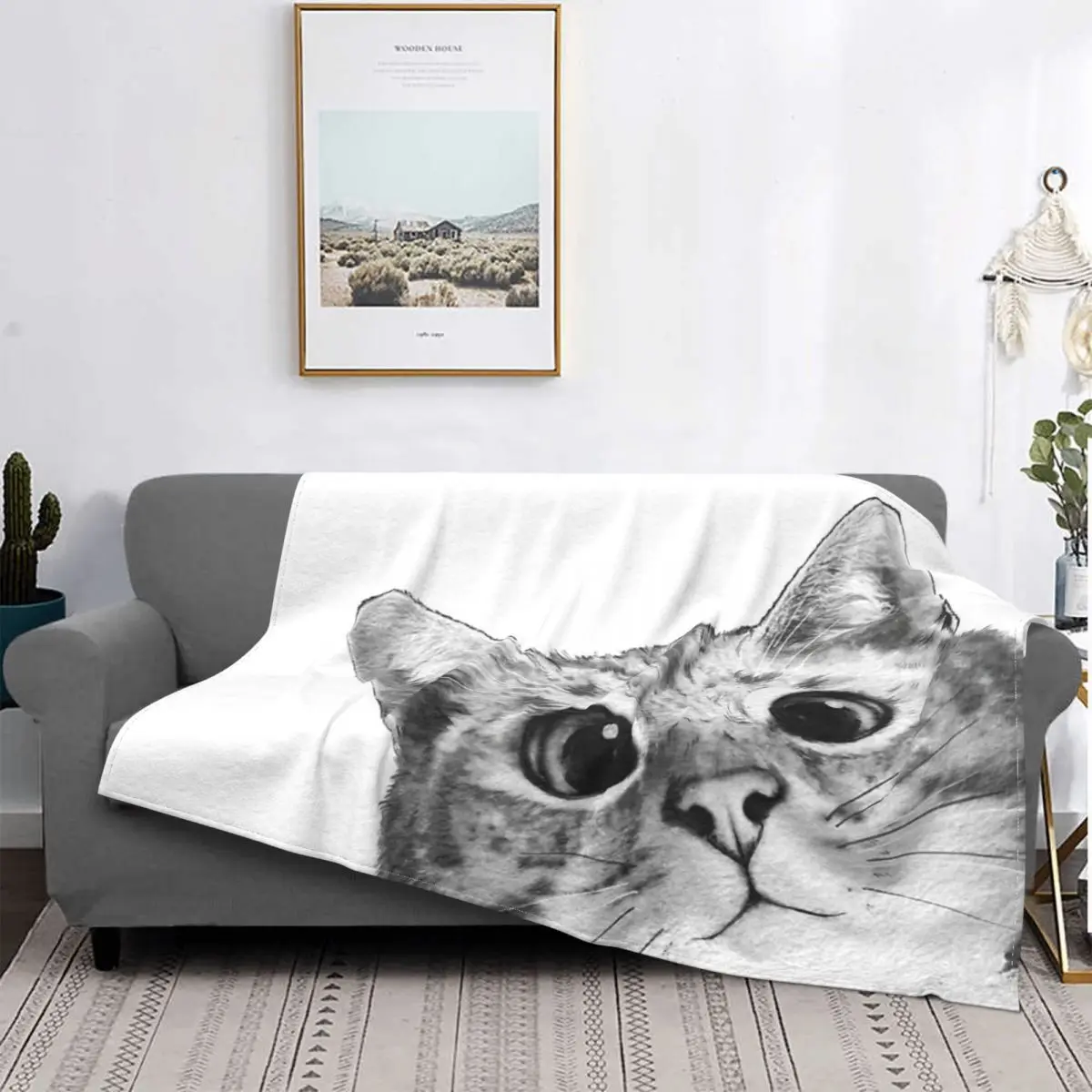 

Manta de gato a cuadros para cama, colcha de muselina, manta Kawaii, textil de lujo para el hogar, 135
