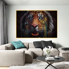 Животные, тигр, граффити, Картина на холсте, постеры и принты в уличном стиле, настенные картины, Современное украшение для гостиной, дома