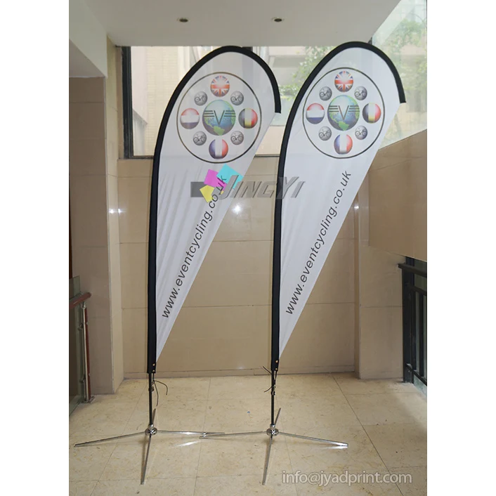 Флаг каплевидной формы демонстрация рекламы на открытом воздухе флаг