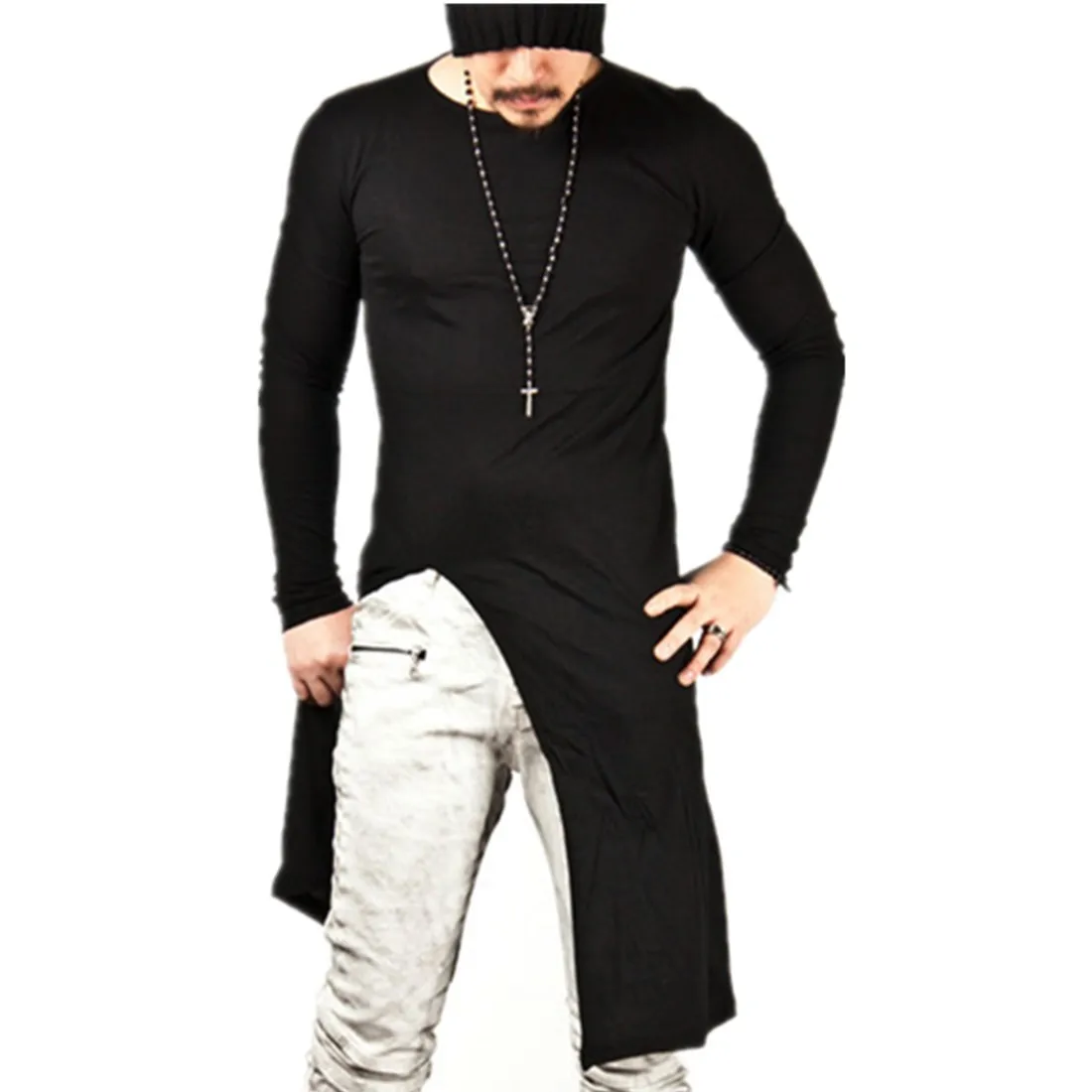 Новый вид футболки с длинными рукавами модная для мужчин в стиле хип-хоп | Мужская